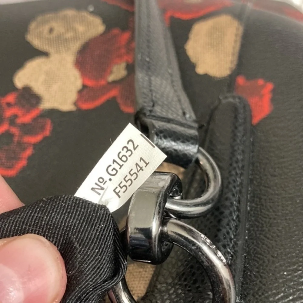 Coach F55541 Ava Halftone floral zipper tote bag gorgeous